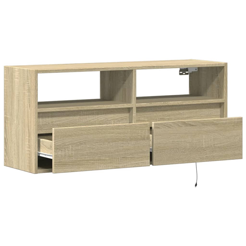 Zidni TV ormarić LED boja hrasta sonome 100x31x45 cm