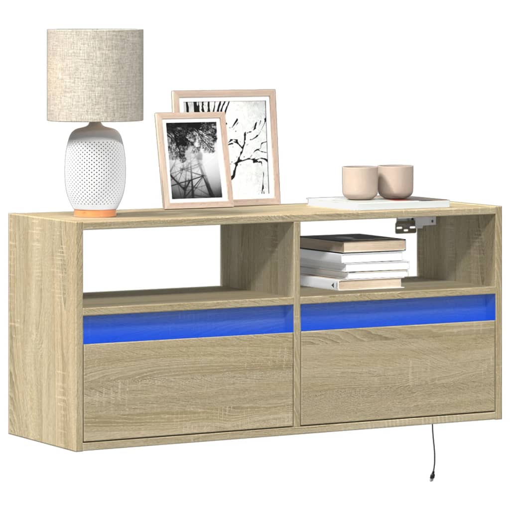 Zidni TV ormarić LED boja hrasta sonome 100x31x45 cm
