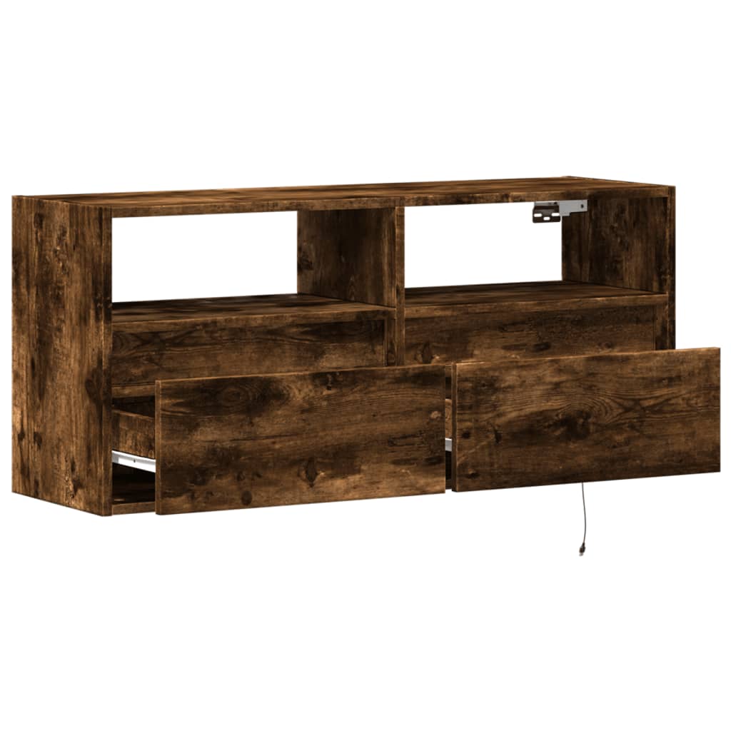 Zidni TV ormarić LED boja dimljenog hrasta 100x31x45 cm