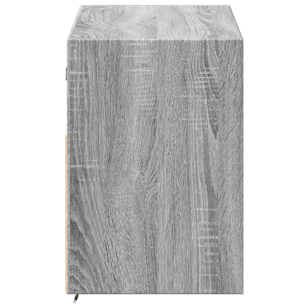 Zidni TV ormarić s LED svjetlima siva boja hrasta 100x31x45 cm