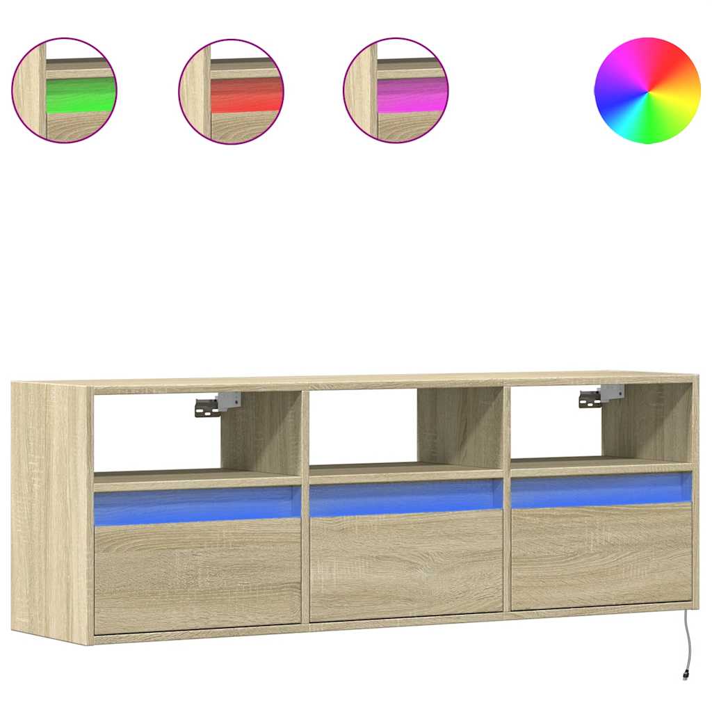 Zidni TV ormarić LED boja hrasta sonome 130 x 31 x 45 cm
