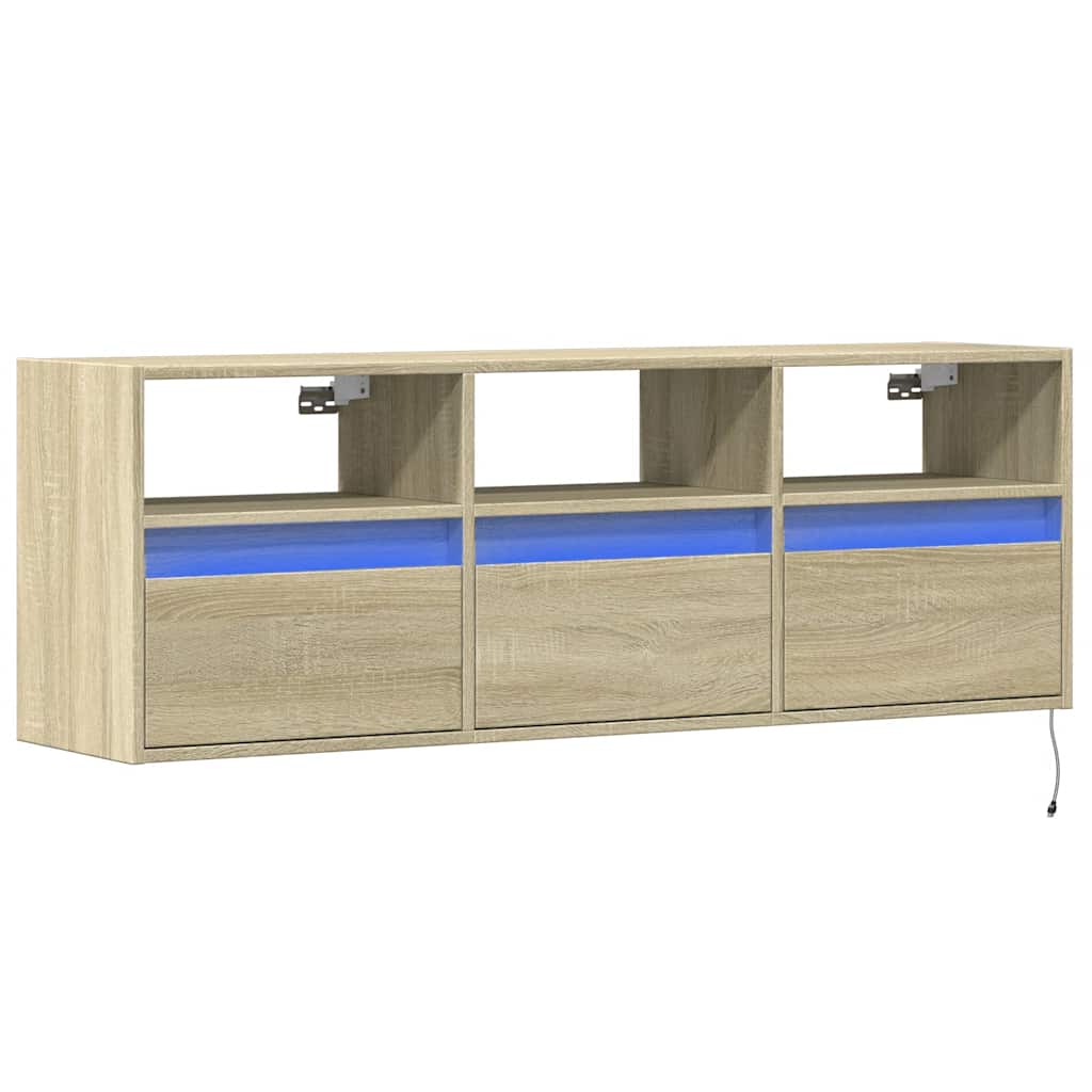 Zidni TV ormarić LED boja hrasta sonome 130 x 31 x 45 cm