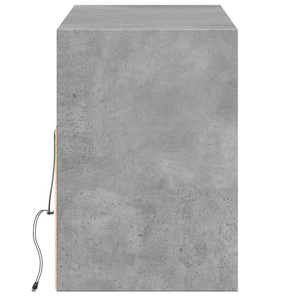 Zidni TV ormarić s LED svjetlima boja betona 130 x 31 x 45 cm