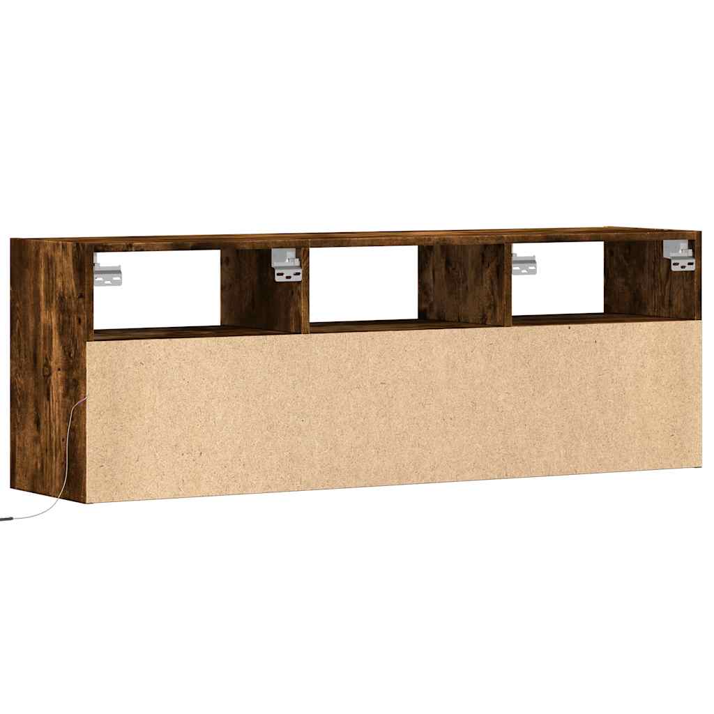 Zidni TV ormarić LED boja dimljenog hrasta 130x31x45 cm
