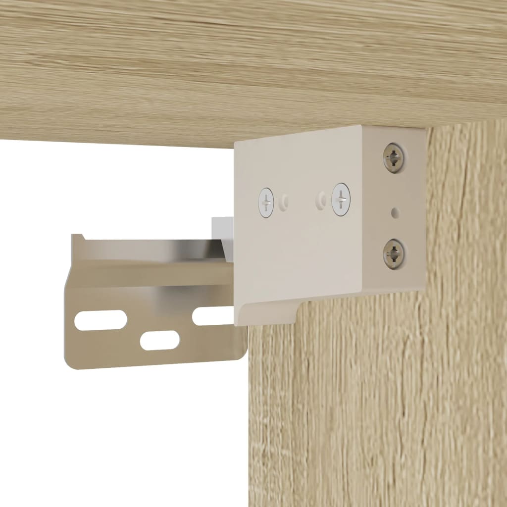 Zidni TV ormarić s LED svjetlima boja hrasta sonome 80x31x38 cm