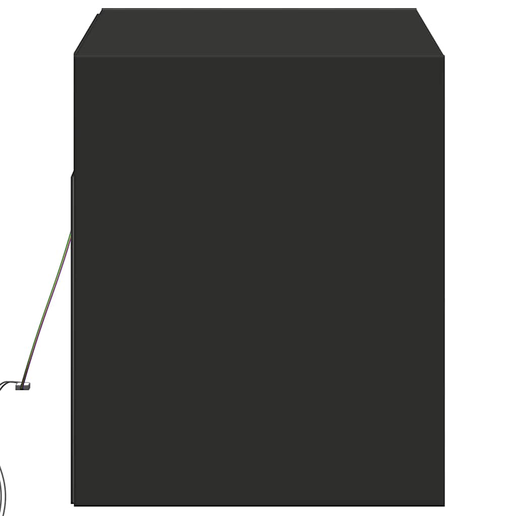 Zidni TV ormarić s LED svjetlima crni 100 x 31 x 38 cm
