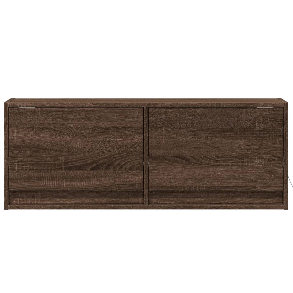 Zidni TV ormarić LED smeđa boja hrasta 100x31x38 cm