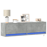 Zidni TV ormarić s LED svjetlima boja betona 140x31x38 cm