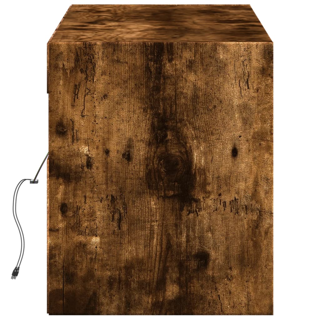 Zidni TV ormarić LED boja dimljenog hrasta 140x31x38 cm