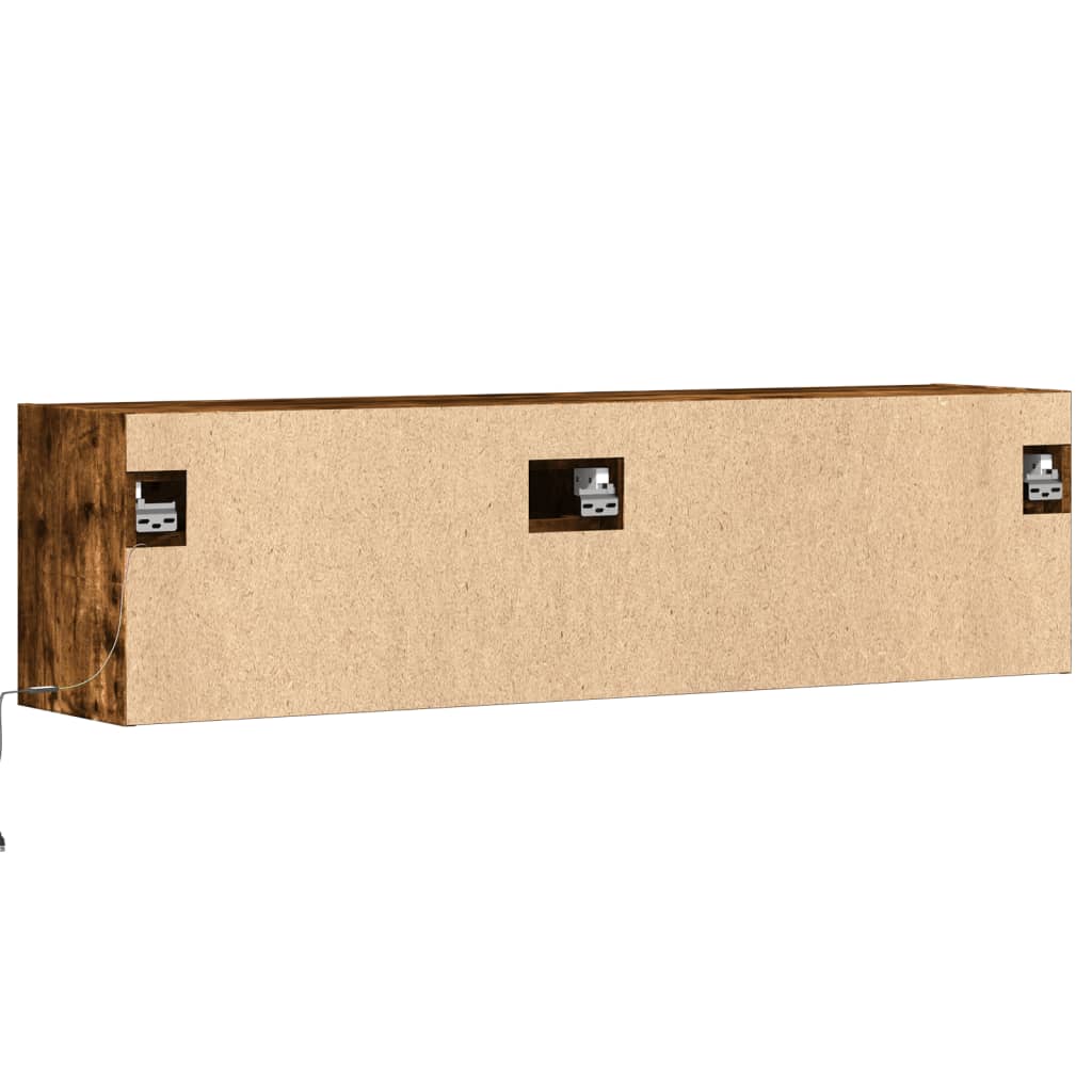 Zidni TV ormarić LED boja dimljenog hrasta 140x31x38 cm