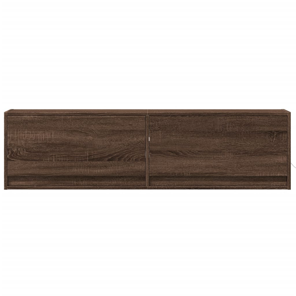 Zidni TV ormarić LED smeđa boja hrasta 140x31x38 cm