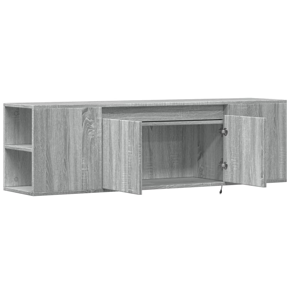 Zidni TV ormarić s LED svjetlima boja hrasta 135x31x39,5 cm