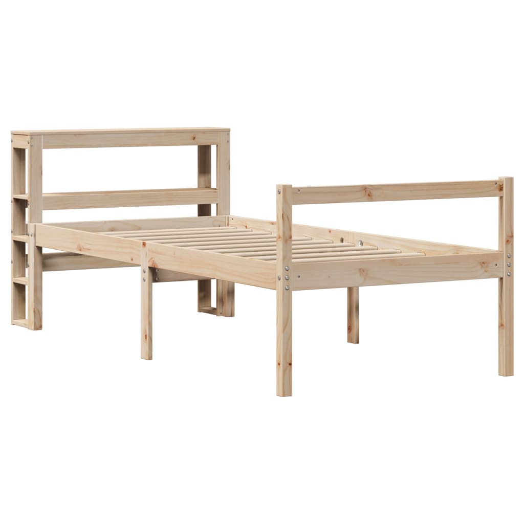 Krevet za starije s uzglavljem 90x190 cm od borovine