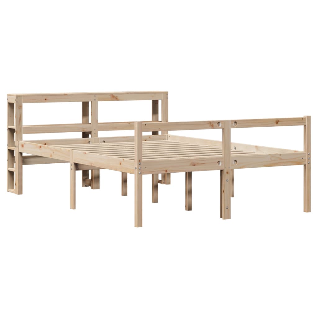 Krevet za starije s uzglavljem 140x190 cm od borovine