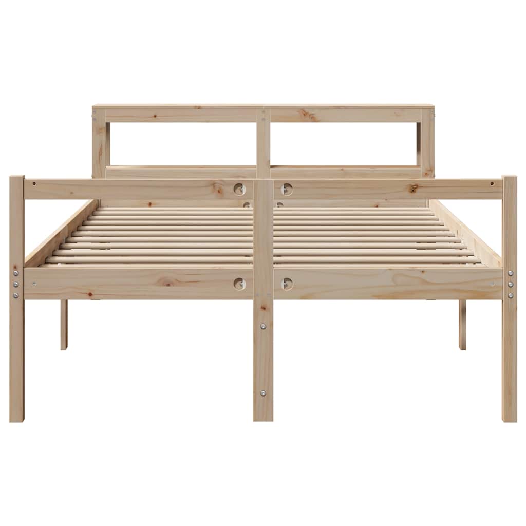 Krevet za starije s uzglavljem 120x200 cm od borovine