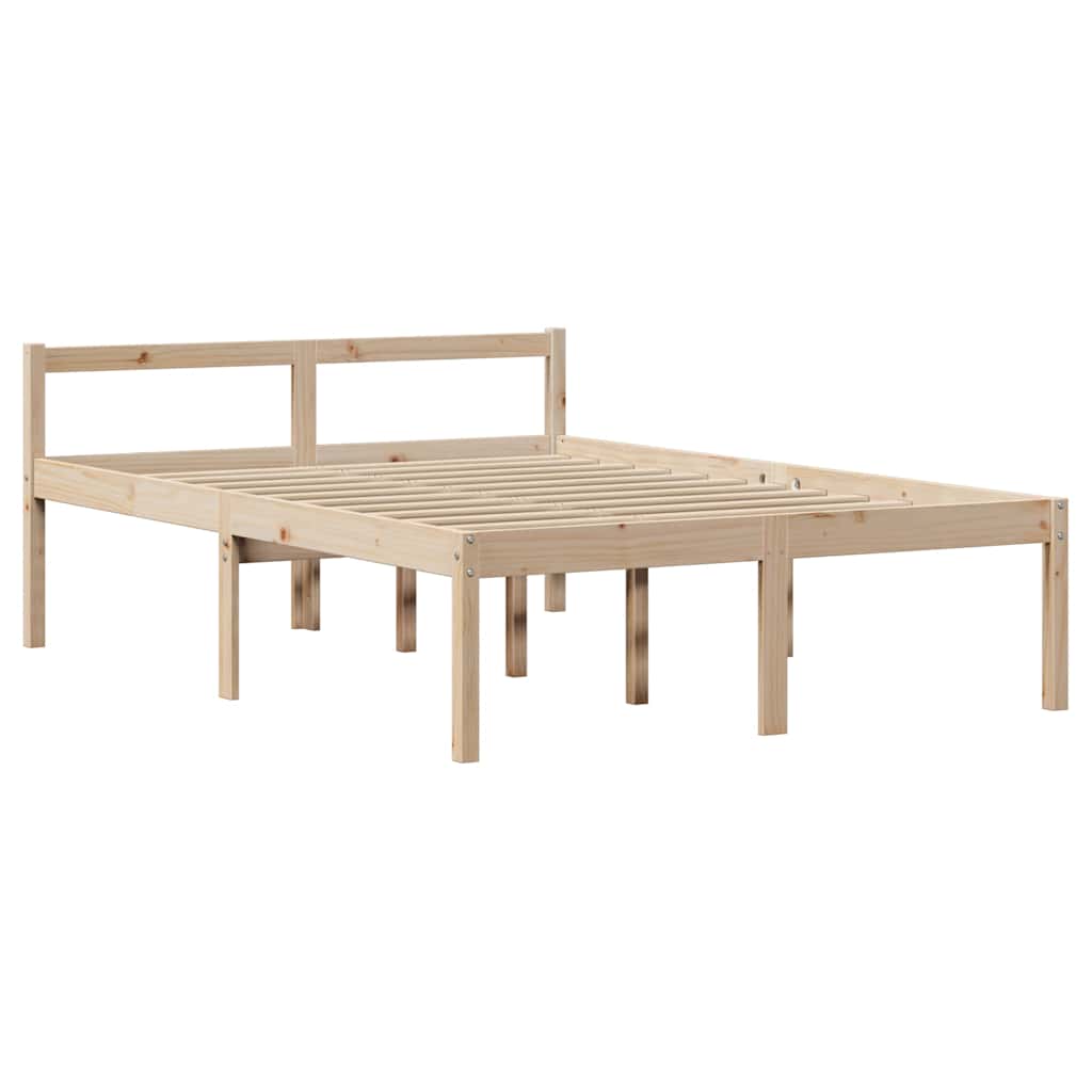 Krevet za starije s uzglavljem 120x200 cm od borovine