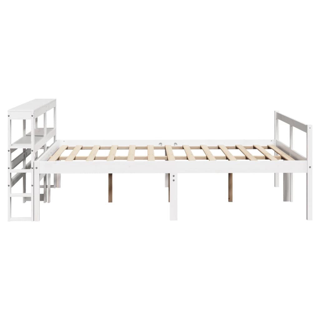 Krevet za starije s uzglavljem bijeli 150 x 200 cm borovina