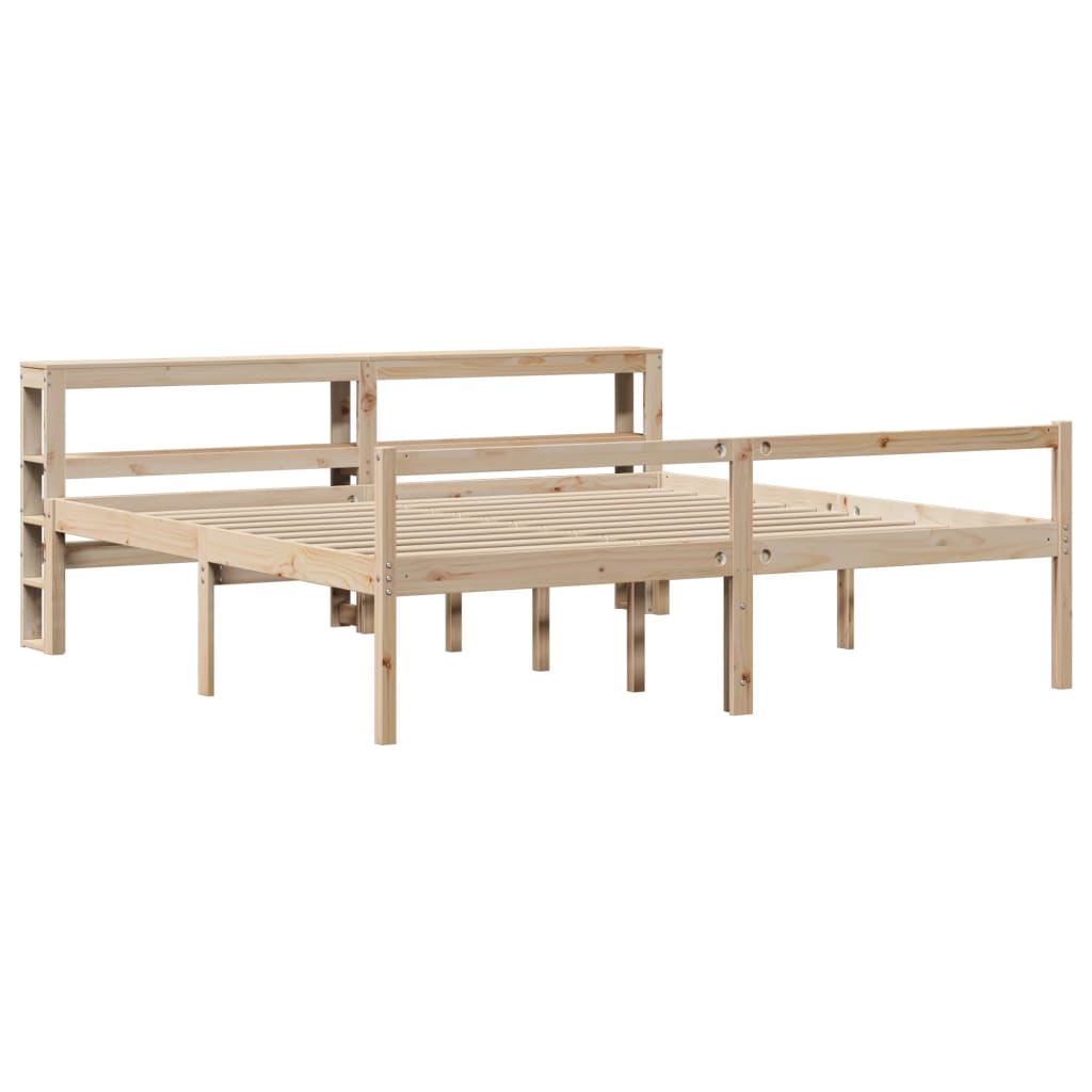 Krevet za starije s uzglavljem 180x200 cm od borovine