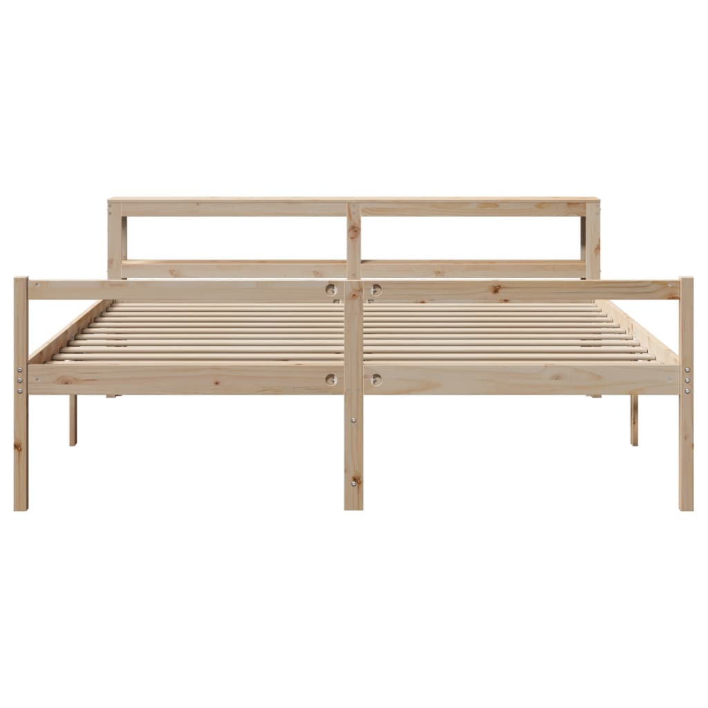 Krevet za starije s uzglavljem 180x200 cm od borovine