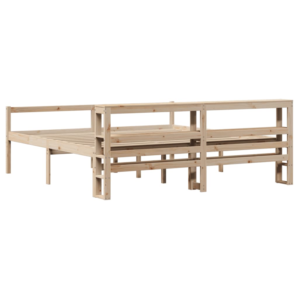 Krevet za starije s uzglavljem 180x200 cm od borovine