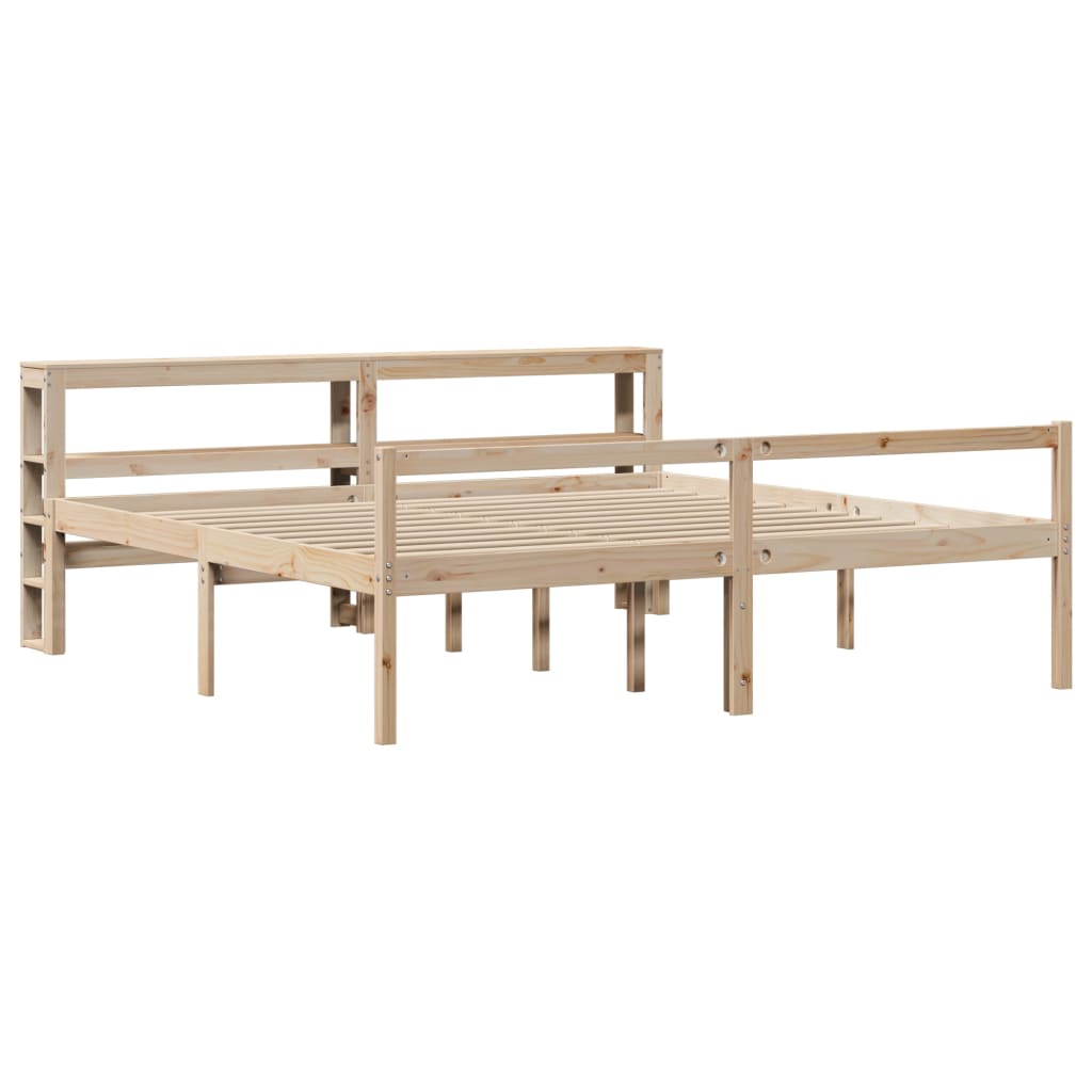 Krevet za starije s uzglavljem 200x200 cm od borovine