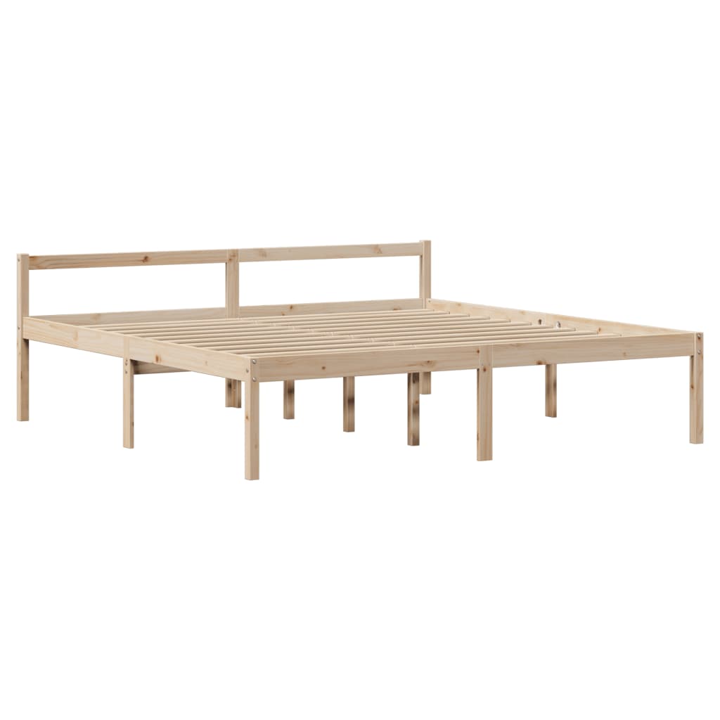 Krevet za starije s uzglavljem 200x200 cm od borovine