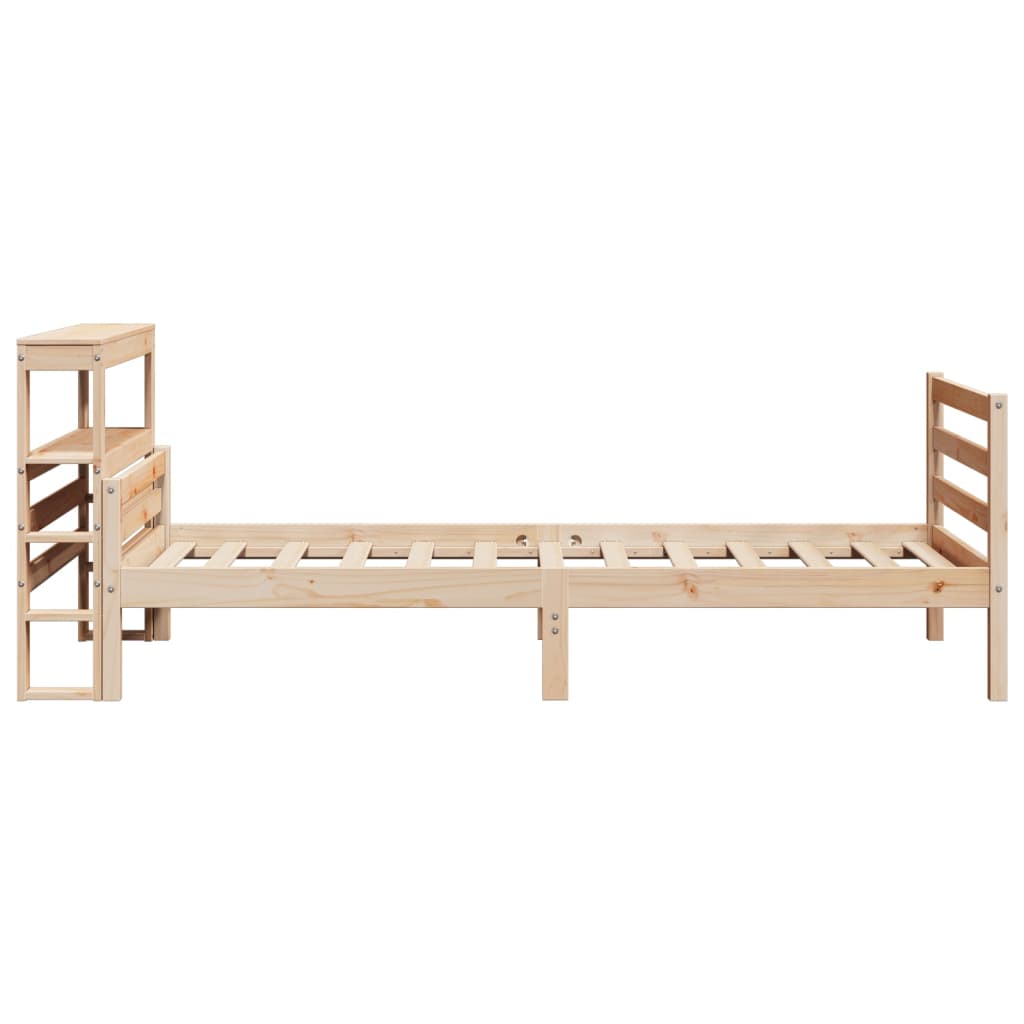 Okvir kreveta s uzglavljem 90 x 200 cm od masivne borovine