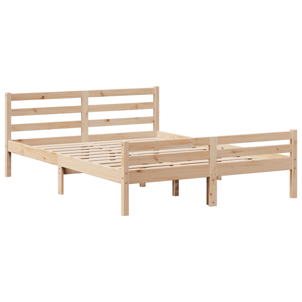 Okvir za krevet s uzglavljem 140x200 cm od masivne borovine
