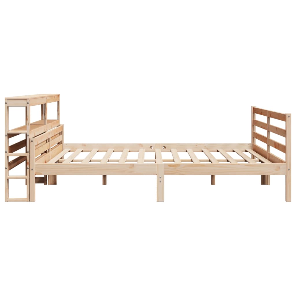 Okvir kreveta s uzglavljem 200 x 200 cm od masivne borovine