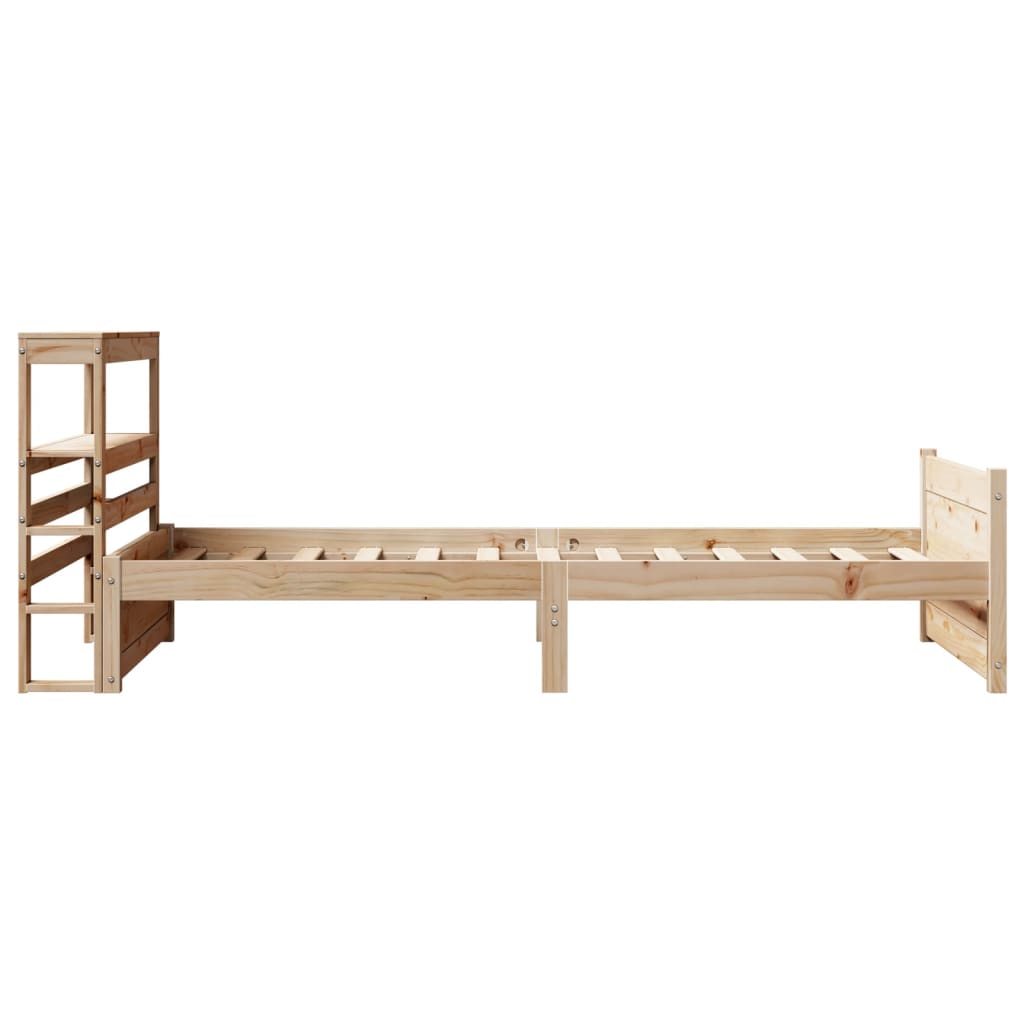 Okvir kreveta s uzglavljem 75x190 cm od borovine