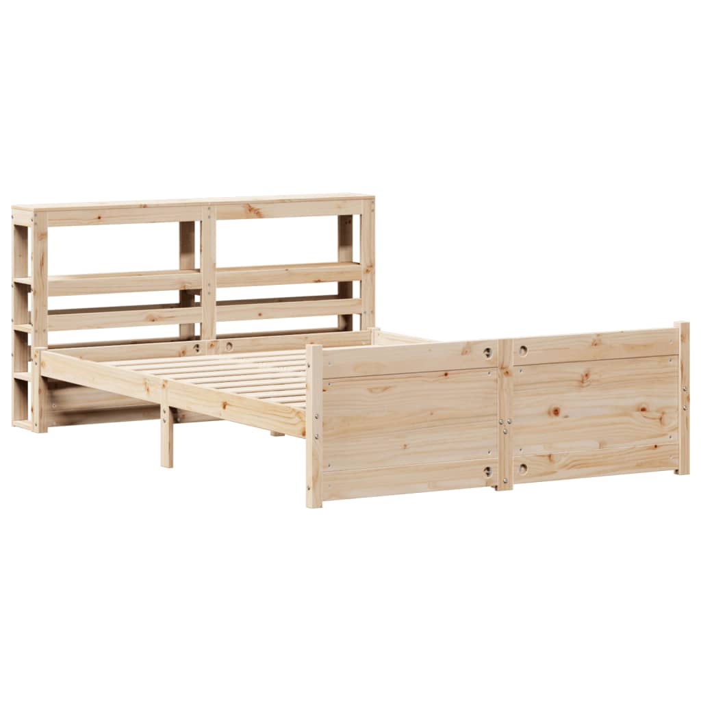 Okvir za krevet s uzglavljem 150 x 200 cm borovina