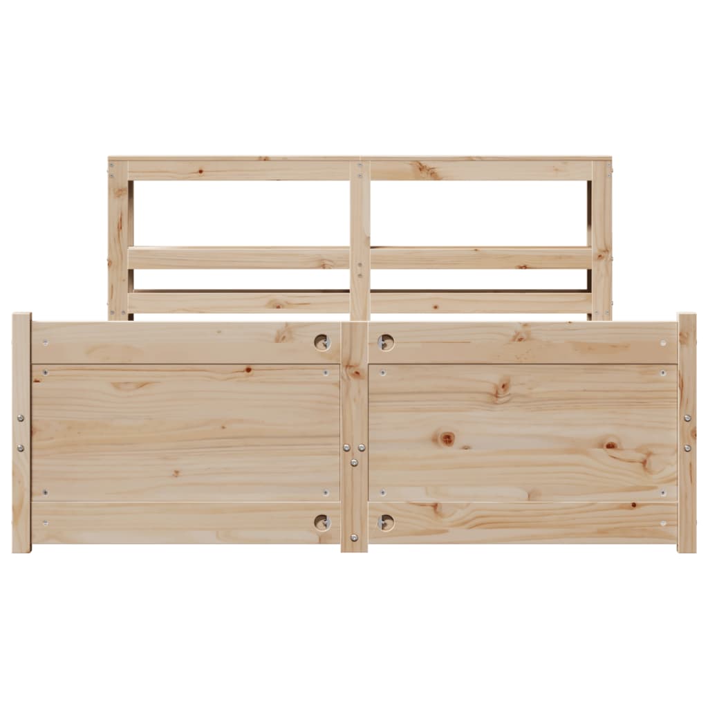 Okvir za krevet s uzglavljem 150 x 200 cm borovina