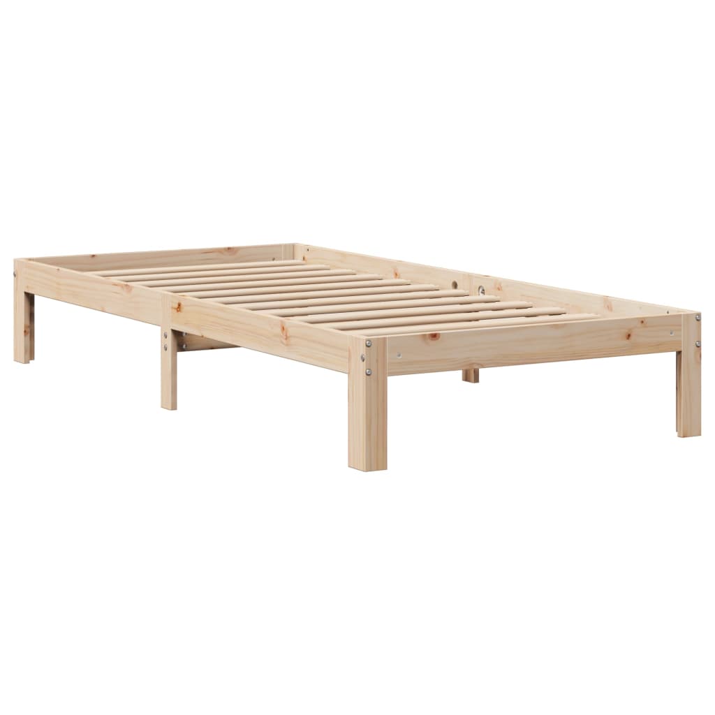 Okvir kreveta s uzglavljem 90 x 200 cm od masivne borovine