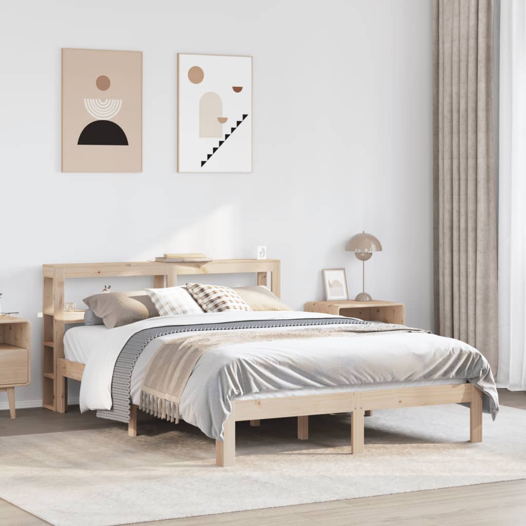 Okvir za krevet s uzglavljem 140x200 cm od masivne borovine