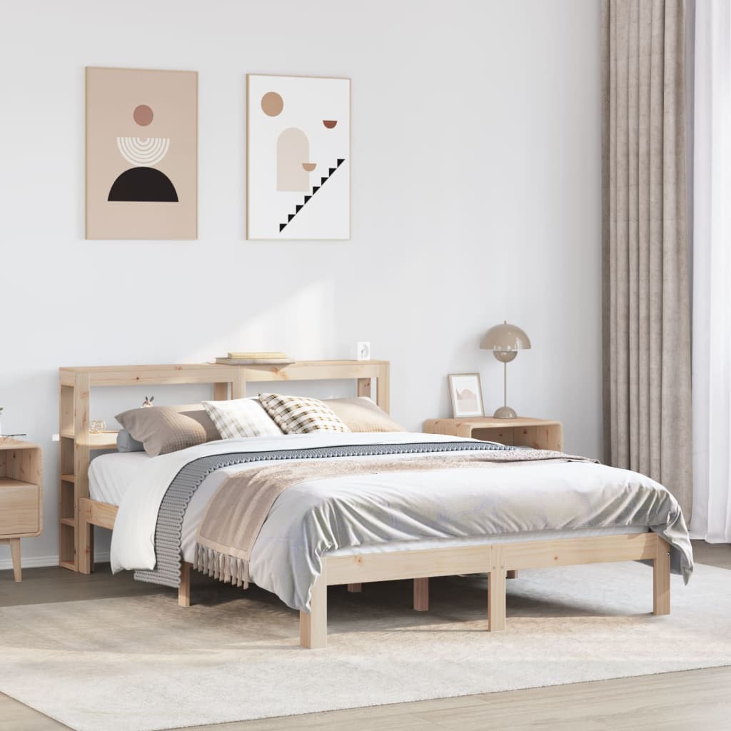 Okvir za krevet s uzglavljem 150 x 200 cm borovina
