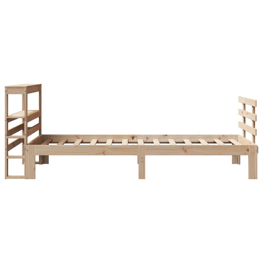 Okvir kreveta s uzglavljem 90 x 200 cm od masivne borovine