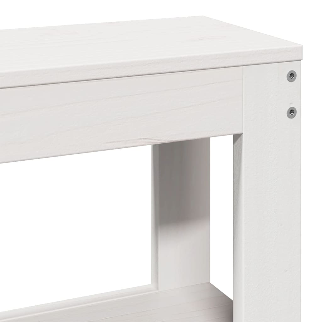 Okvir kreveta bez madraca bijeli 200x200 cm od masivne borovine