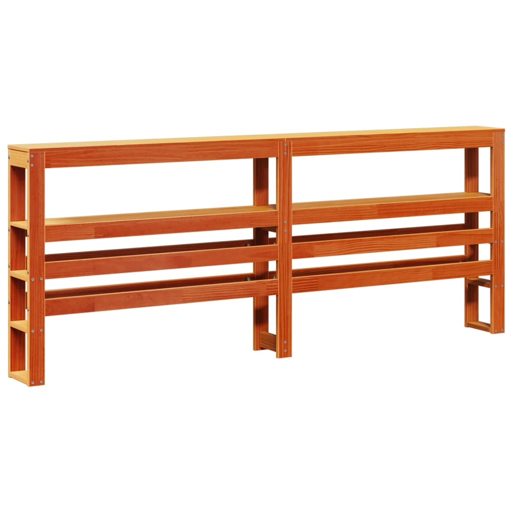 Okvir kreveta bez madraca voštano smeđi 200x200 cm od borovine