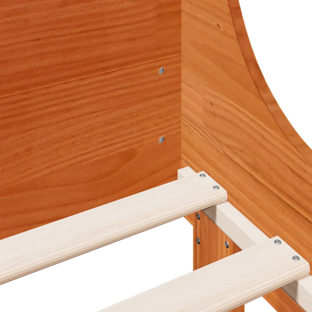 Okvir kreveta bez madraca voštano smeđi 120x200 cm od borovine