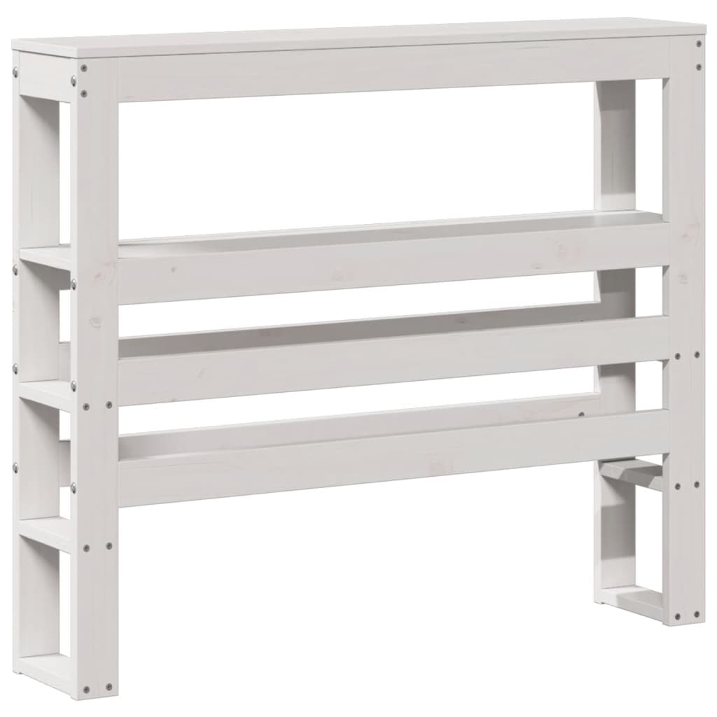 Okvir kreveta bez madraca bijeli 90 x 200 cm masivna borovina