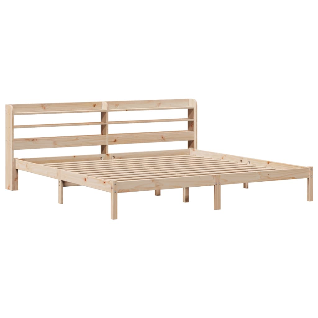 Okvir kreveta bez madraca 200 x 200 cm od masivne borovine