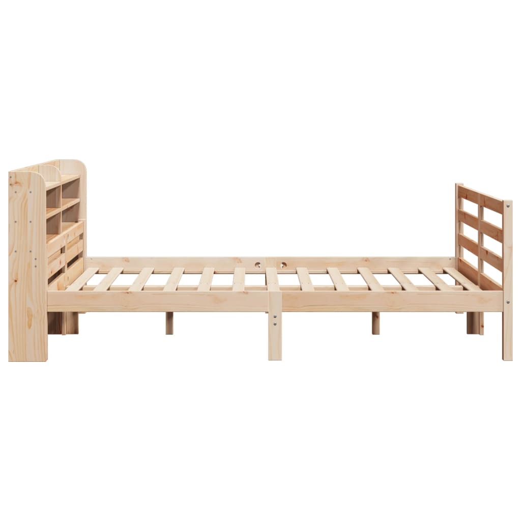 Okvir za krevet s uzglavljem 135 x 190 cm od masivne borovine