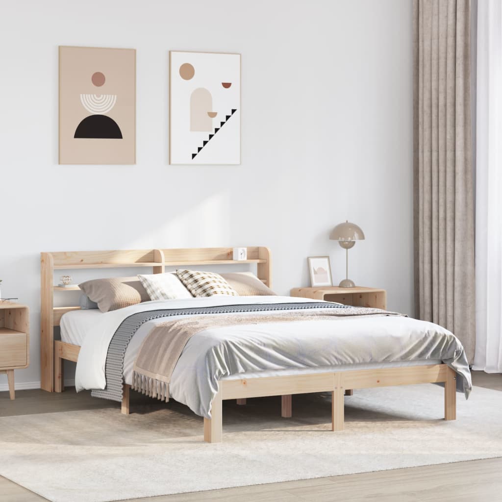 Okvir za krevet s uzglavljem 150 x 200 cm borovina