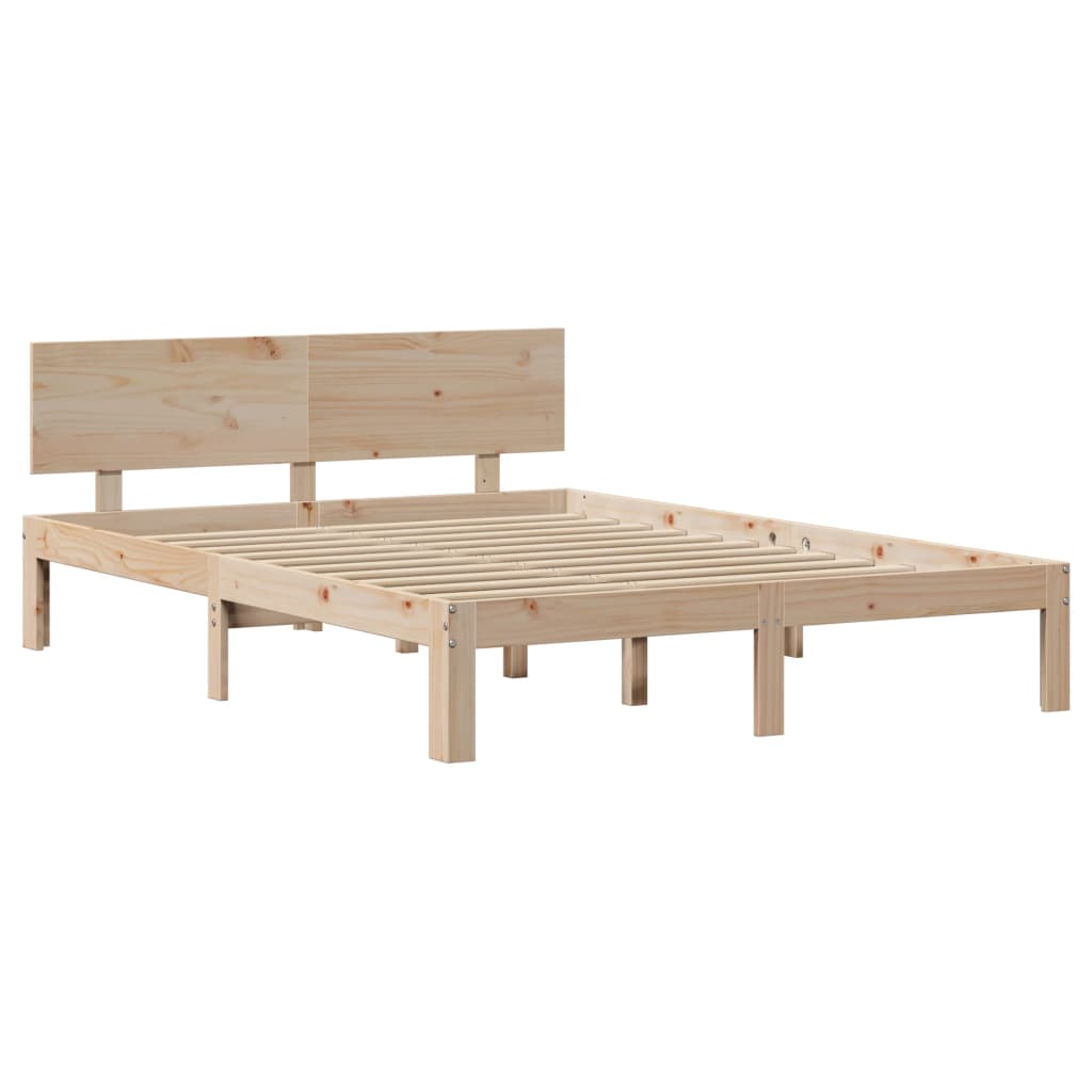 Okvir za krevet s uzglavljem 150 x 200 cm borovina