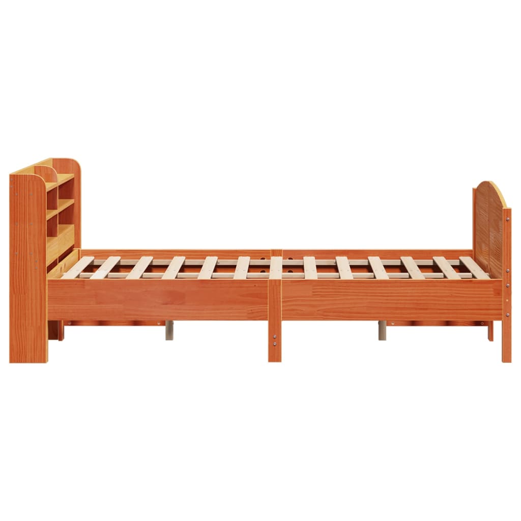 Okvir kreveta bez madraca voštano smeđi 135x190 cm od borovine