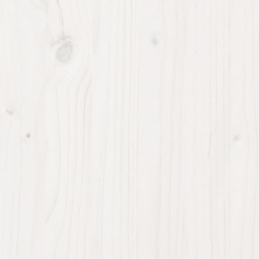 Okvir kreveta bez madraca bijeli 90 x 200 cm masivna borovina