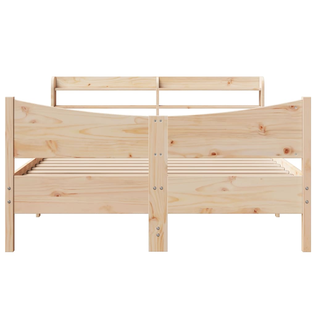 Okvir za krevet s uzglavljem 160 x 200 cm od masivne borovine
