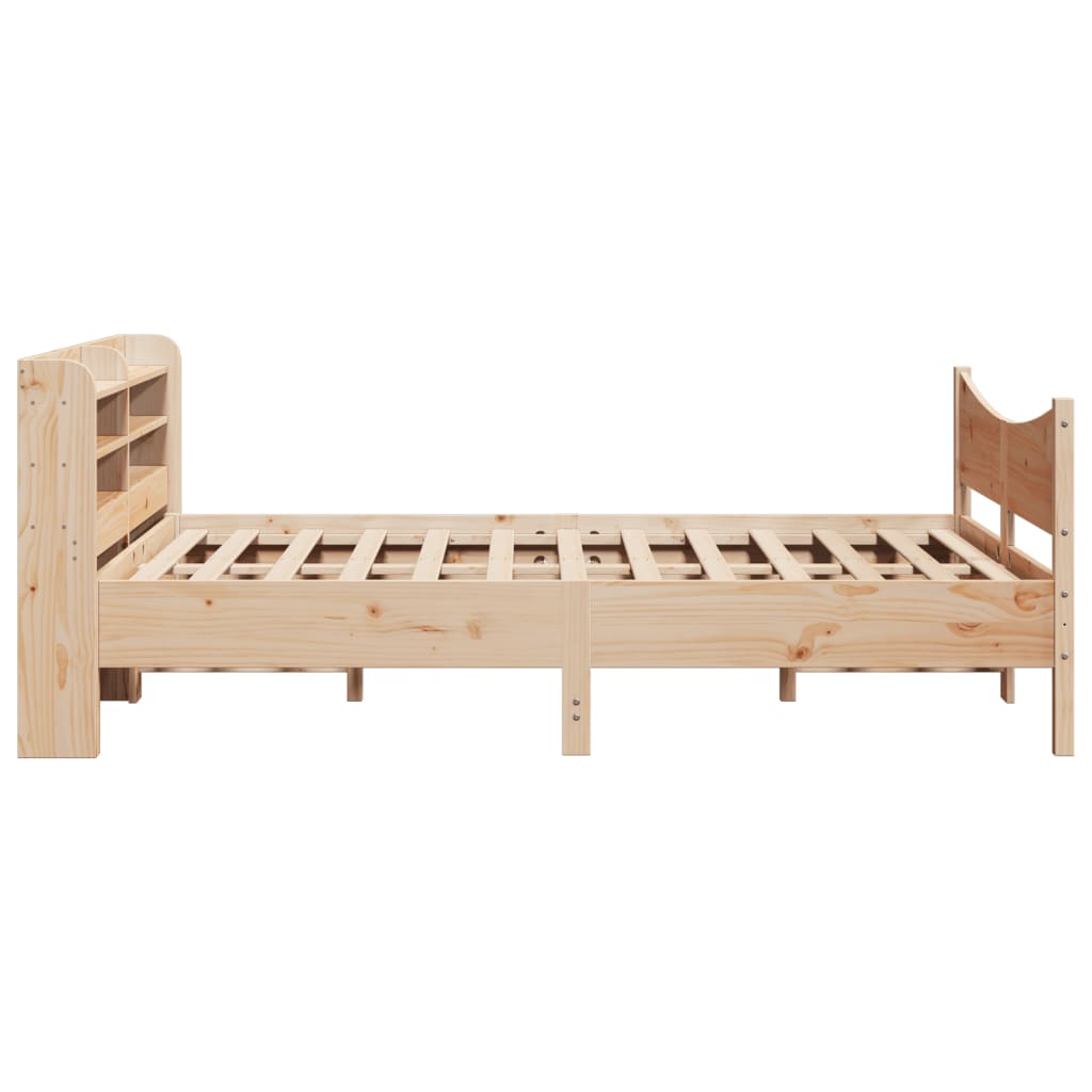 Okvir za krevet s uzglavljem 135 x 190 cm od masivne borovine