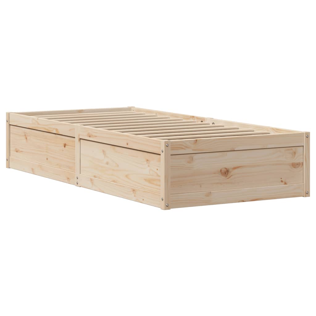 Okvir kreveta s uzglavljem 75x190 cm od borovine