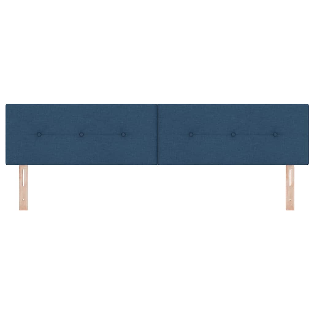 LED glava kreveta s LED trakama Plava 200 cm tkanina